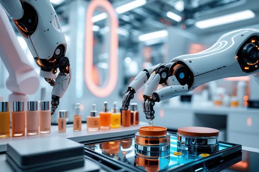 Automated equipment in Korean cosmetics plants